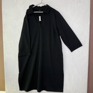 Talbots Black women’s Plus Size 3X Sport Mid Length Dress 3/4 Sleeve NWT
